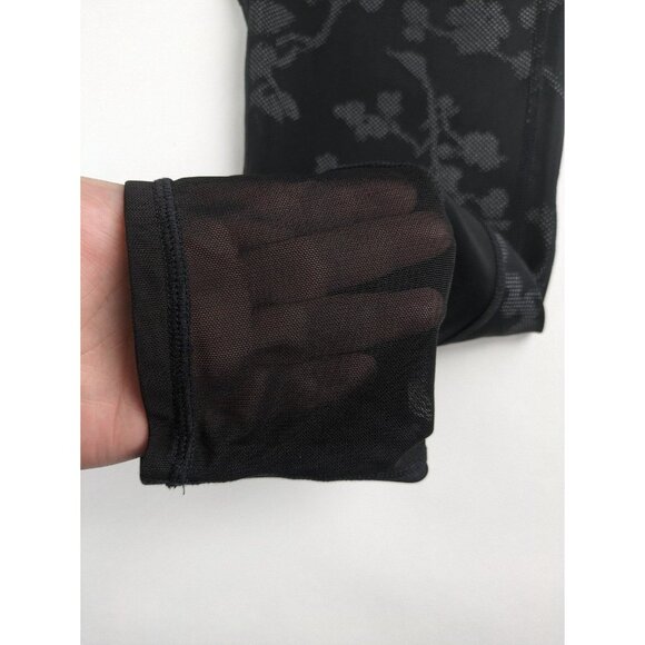 Athleta Reflective Floral Black Leggings Large - Picture 5 of 12